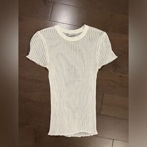 Zara white knit shirt
